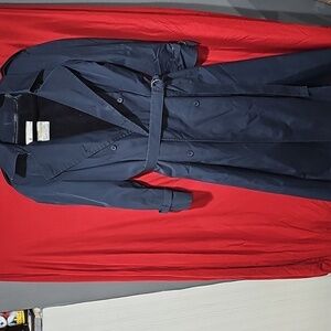 London Fog -Women's Navy Blue Trench Coat - Classic Belted Style
